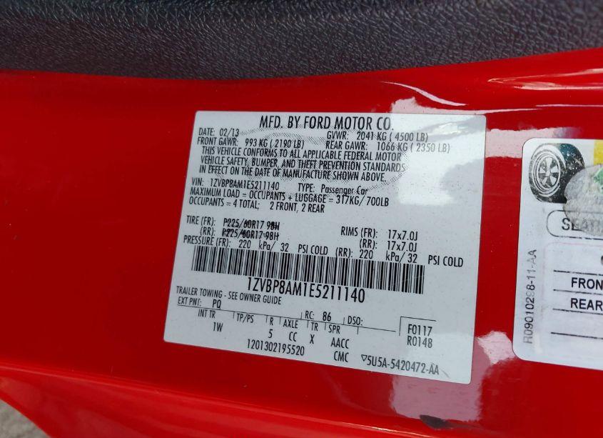 Photo 9 of 2014 Ford Mustang V6 (VIN 1ZVBP8AM1E5211140)