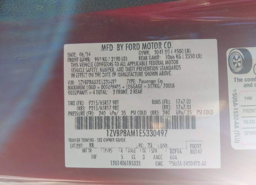 Photo 9 of 2014 Ford Mustang V6 (VIN 1ZVBP8AM1E5330497)