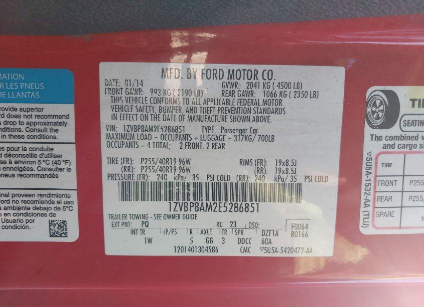 Photo 9 of 2014 Ford Mustang V6 (VIN 1ZVBP8AM2E5286851)