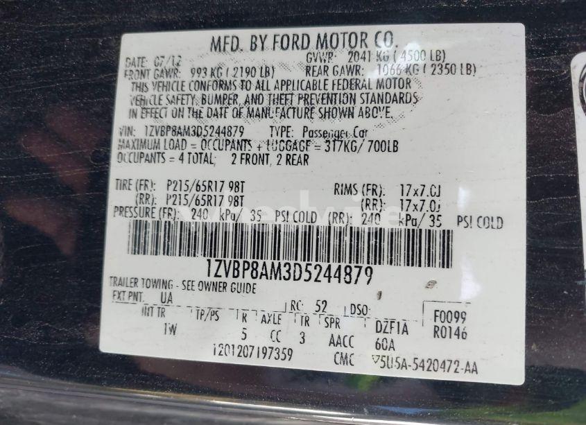 Photo 9 of 2013 Ford Mustang V6 (VIN 1ZVBP8AM3D5244879)