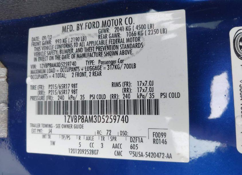 Photo 9 of 2013 Ford Mustang V6 (VIN 1ZVBP8AM3D5259740)