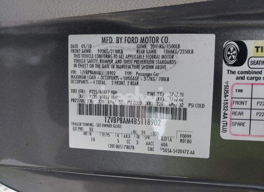 Photo 9 of 2011 Ford Mustang V6 (VIN 1ZVBP8AM4B5118902)