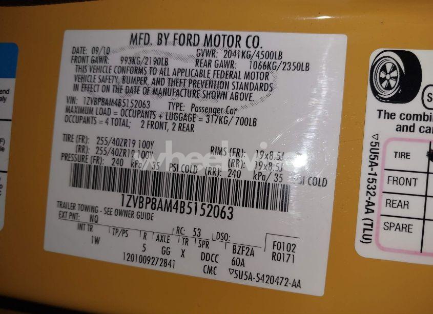 Photo 9 of 2011 Ford Mustang V6 (VIN 1ZVBP8AM4B5152063)