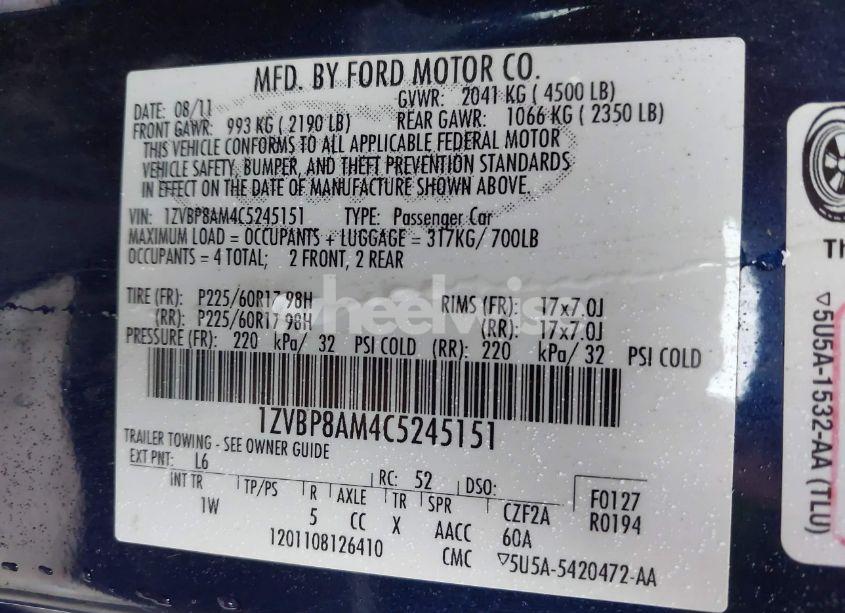 Photo 9 of 2012 Ford Mustang V6 (VIN 1ZVBP8AM4C5245151)