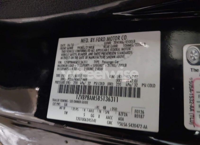 Photo 9 of 2011 Ford Mustang V6 (VIN 1ZVBP8AM5B5136311)