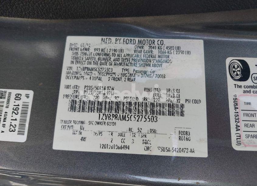 Photo 9 of 2012 Ford Mustang V6 PREMIUM (VIN 1ZVBP8AM5C5275503)