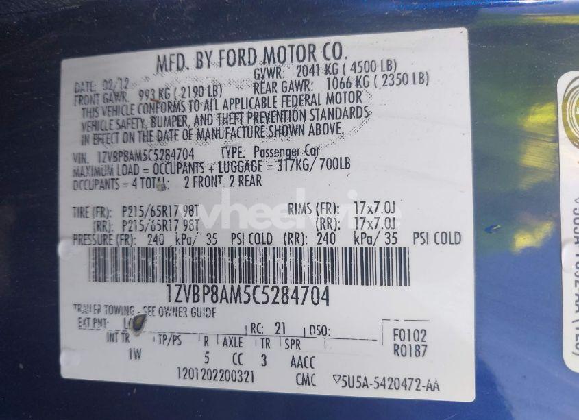 Photo 9 of 2012 Ford Mustang V6 (VIN 1ZVBP8AM5C5284704)