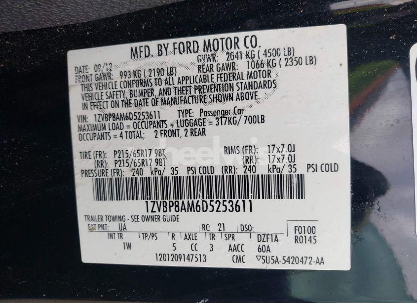 Photo 9 of 2013 Ford Mustang V6 (VIN 1ZVBP8AM6D5253611)