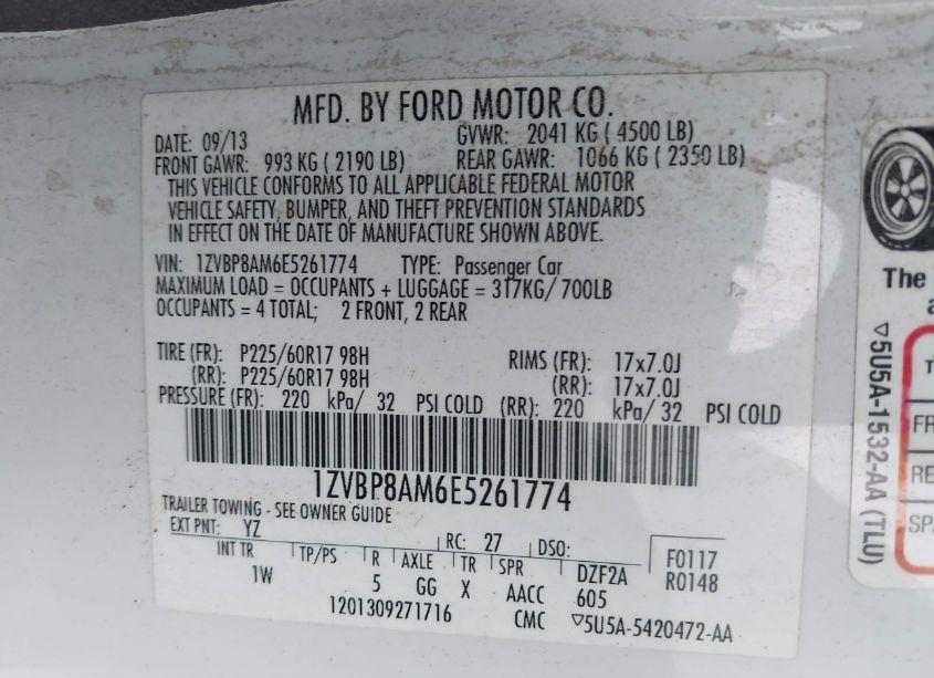 Photo 9 of 2014 Ford Mustang V6 (VIN 1ZVBP8AM6E5261774)