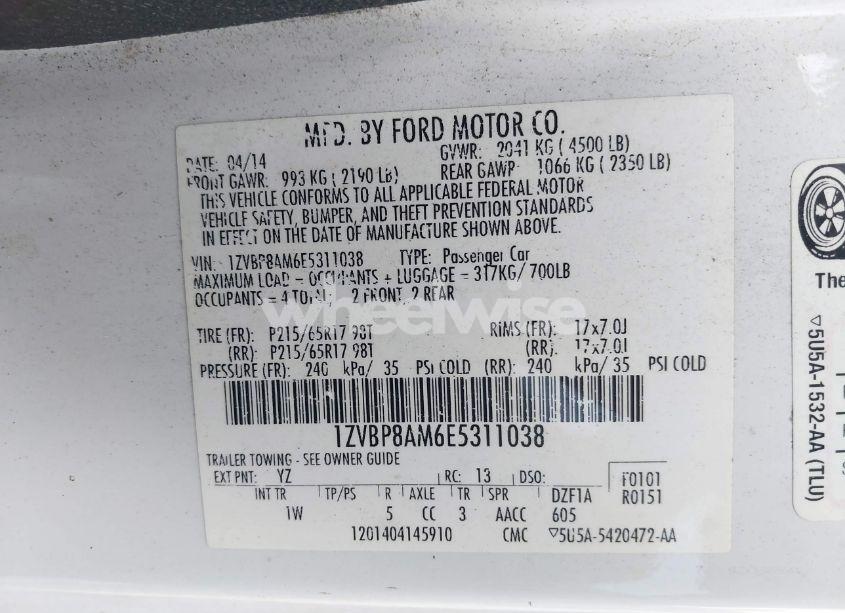 Photo 9 of 2014 Ford Mustang V6 (VIN 1ZVBP8AM6E5311038)