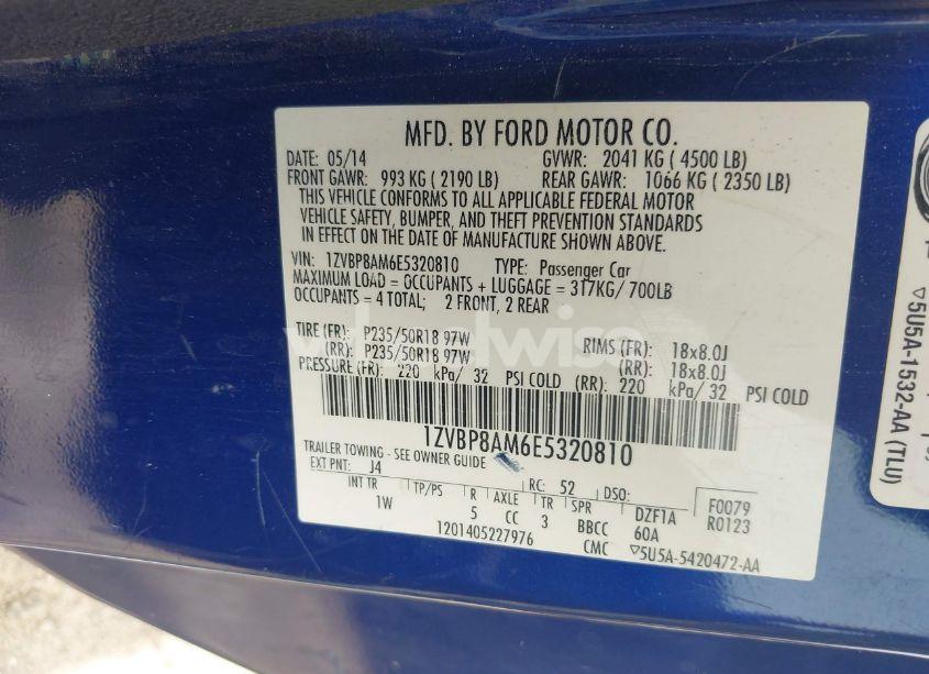 Photo 9 of 2014 Ford Mustang V6 (VIN 1ZVBP8AM6E5320810)