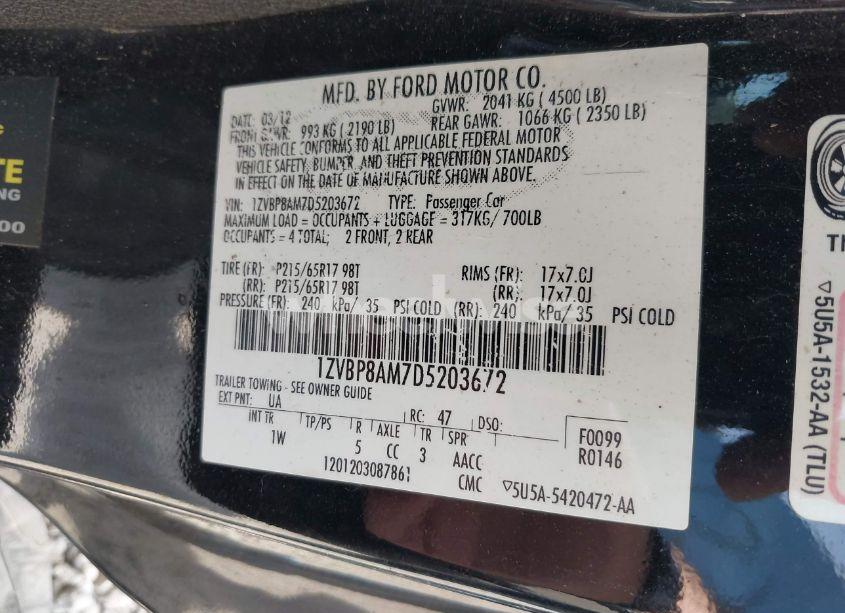 Photo 9 of 2013 Ford Mustang V6 (VIN 1ZVBP8AM7D5203672)