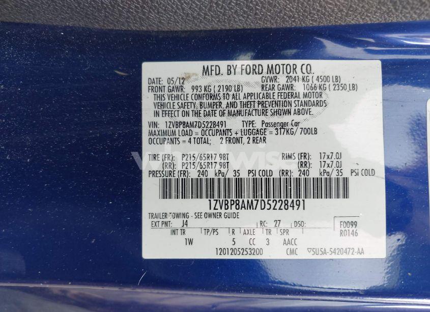 Photo 9 of 2013 Ford Mustang V6 (VIN 1ZVBP8AM7D5228491)