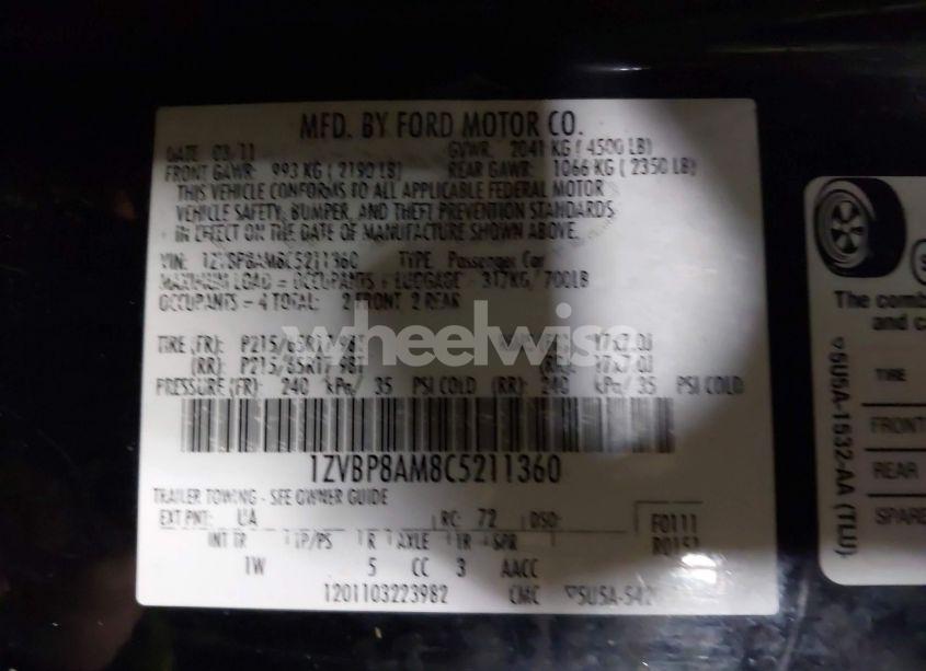 Photo 9 of 2012 Ford Mustang V6 (VIN 1ZVBP8AM8C5211360)