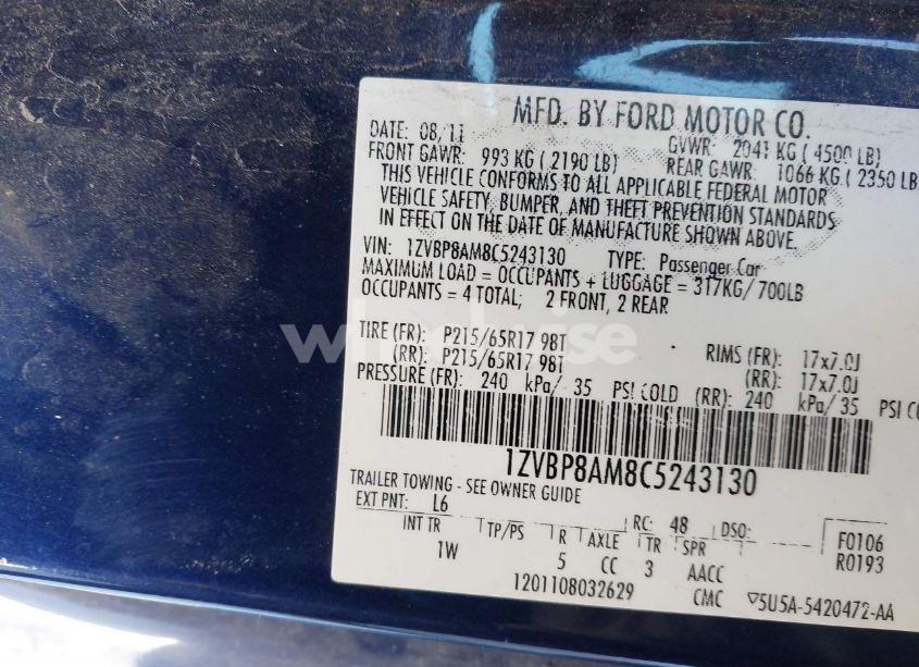 Photo 9 of 2012 Ford Mustang V6 (VIN 1ZVBP8AM8C5243130)