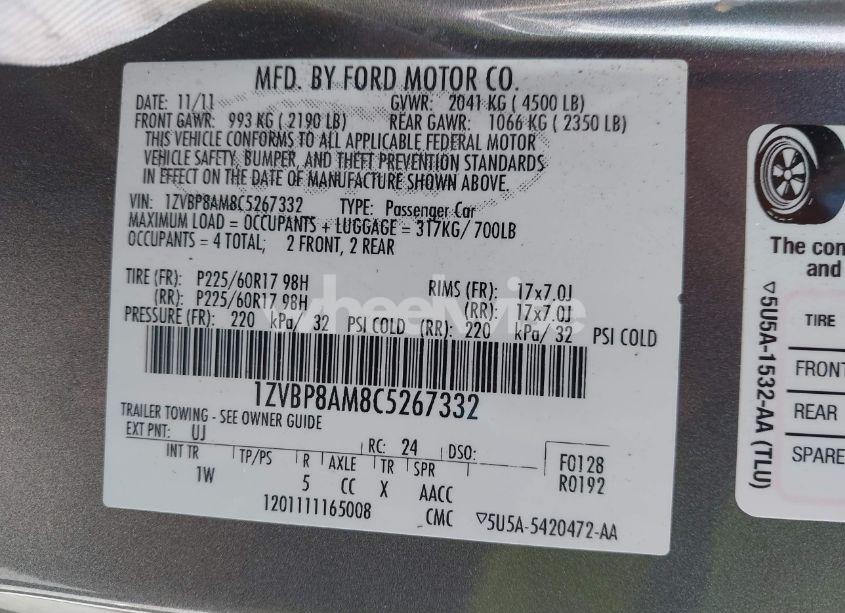 Photo 9 of 2012 Ford Mustang V6 (VIN 1ZVBP8AM8C5267332)