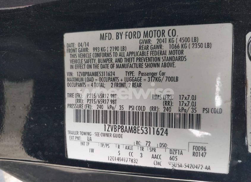 Photo 9 of 2014 Ford Mustang V6 (VIN 1ZVBP8AM8E5311624)