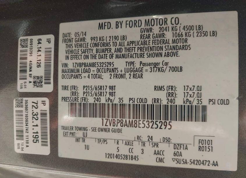 Photo 9 of 2014 Ford Mustang V6 (VIN 1ZVBP8AM8E5325295)