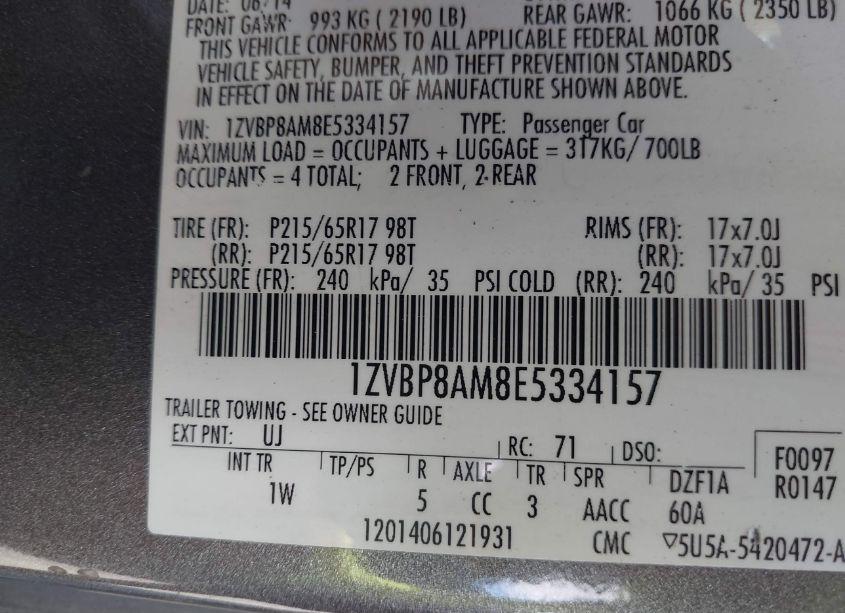 Photo 9 of 2014 Ford Mustang V6 (VIN 1ZVBP8AM8E5334157)