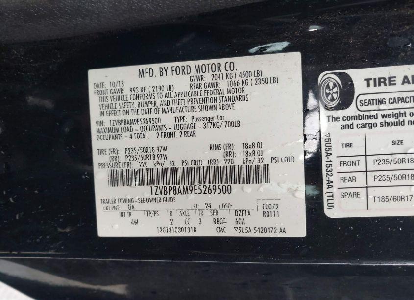 Photo 9 of 2014 Ford Mustang V6 PREMIUM (VIN 1ZVBP8AM9E5269500)