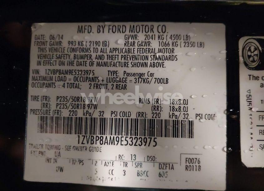 Photo 9 of 2014 Ford Mustang V6 (VIN 1ZVBP8AM9E5323975)