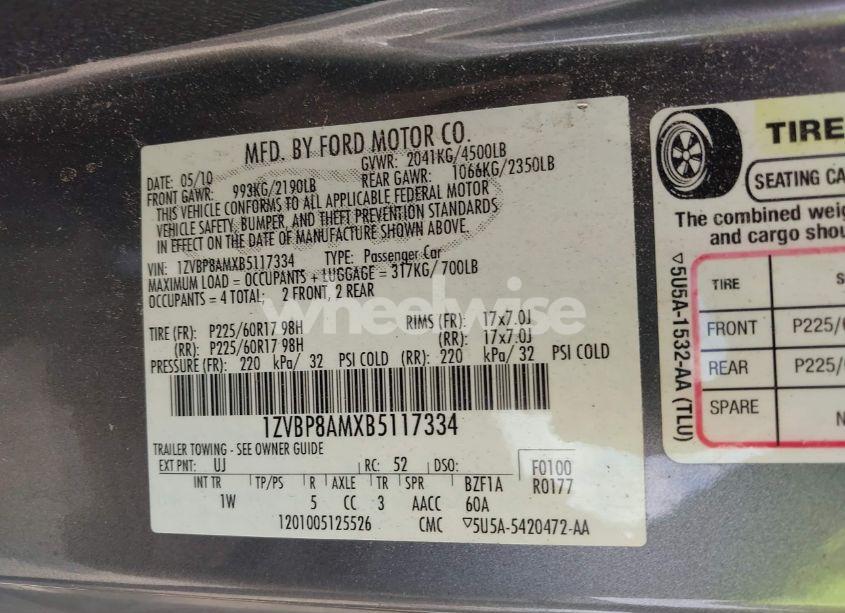 Photo 9 of 2011 Ford Mustang V6 (VIN 1ZVBP8AMXB5117334)