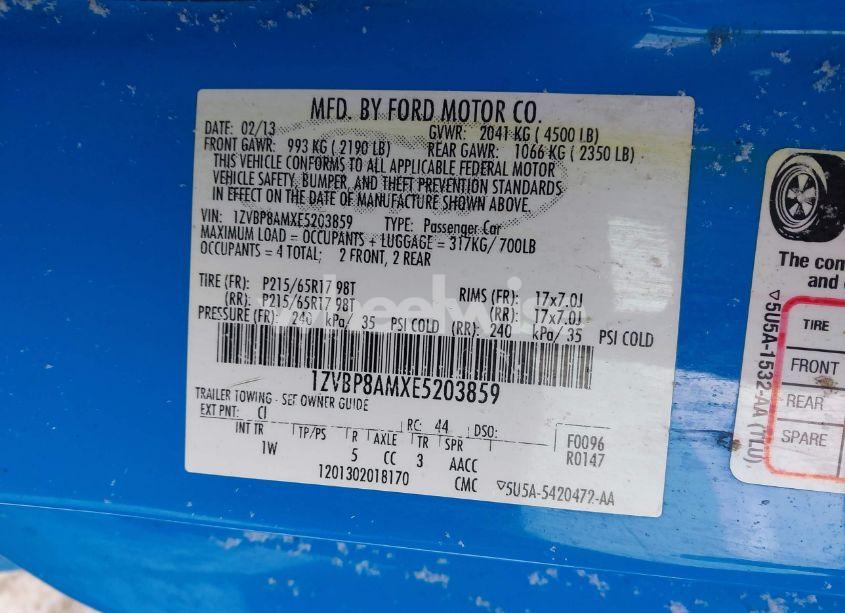 Photo 9 of 2014 Ford Mustang V6 (VIN 1ZVBP8AMXE5203859)