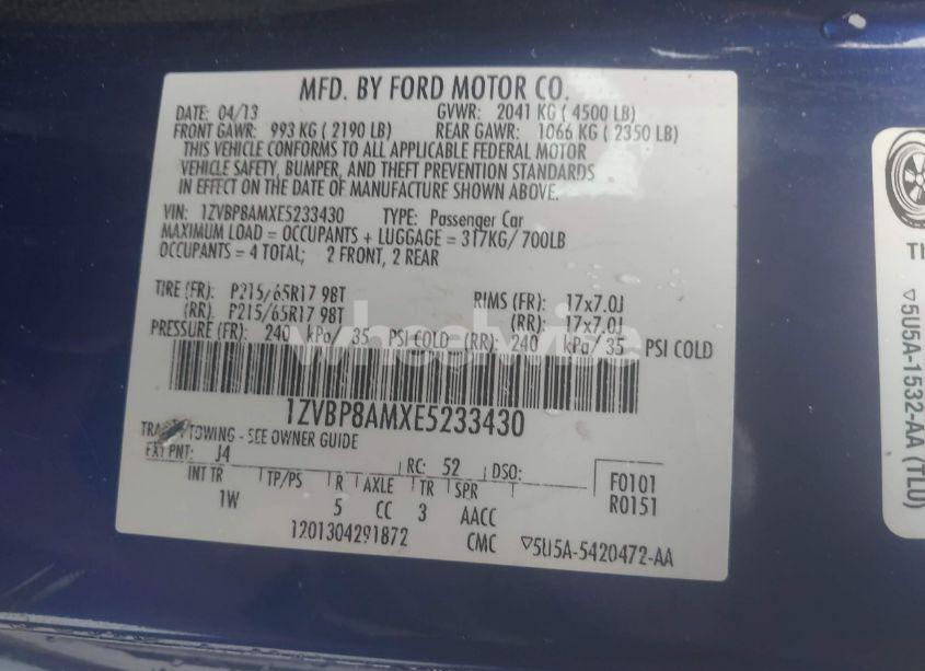 Photo 9 of 2014 Ford Mustang V6 (VIN 1ZVBP8AMXE5233430)