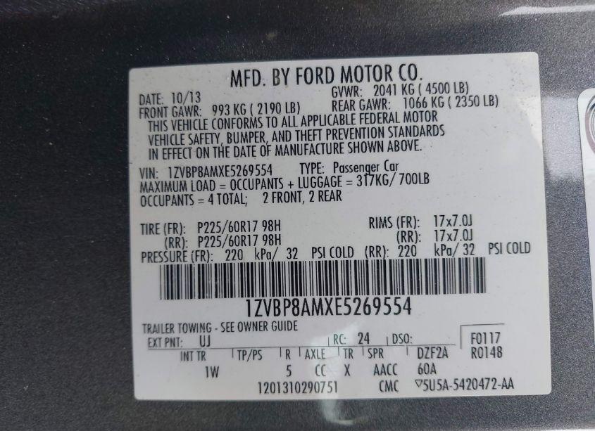 Photo 9 of 2014 Ford Mustang V6 (VIN 1ZVBP8AMXE5269554)