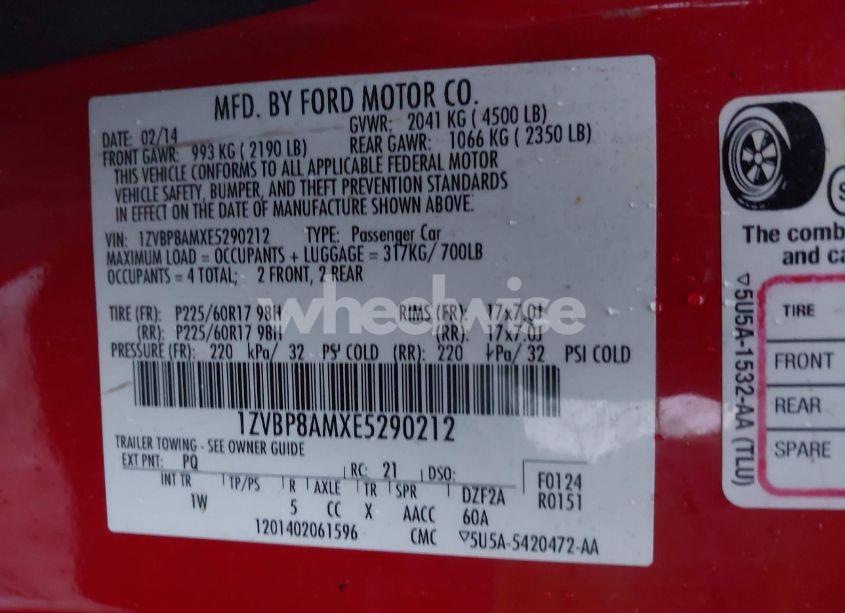 Photo 9 of 2014 Ford Mustang V6 (VIN 1ZVBP8AMXE5290212)