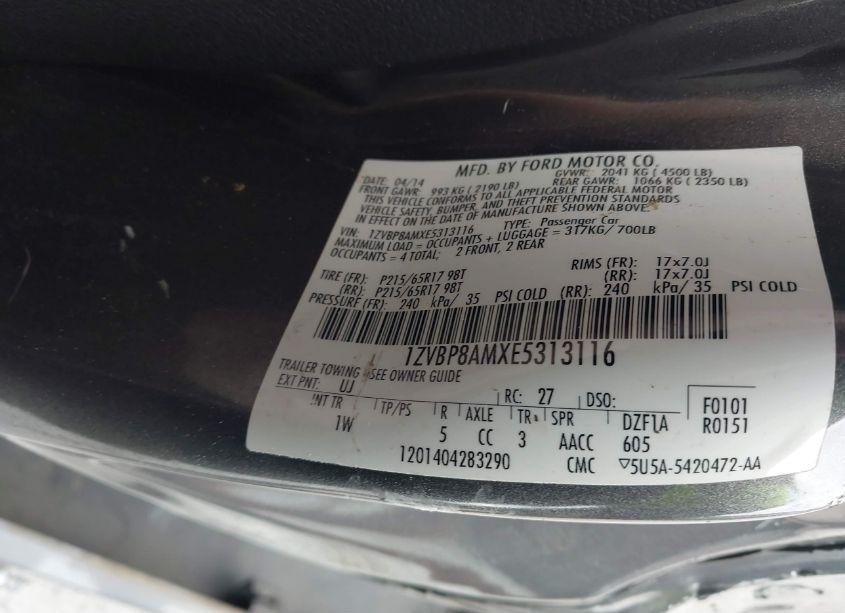 Photo 9 of 2014 Ford Mustang V6 (VIN 1ZVBP8AMXE5313116)