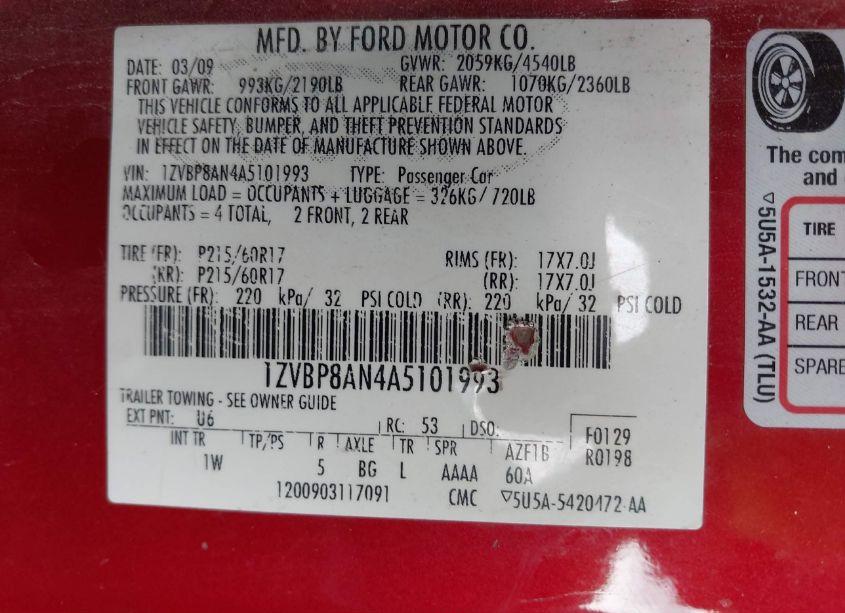 Photo 9 of 2010 Ford Mustang (VIN 1ZVBP8AN4A5101993)