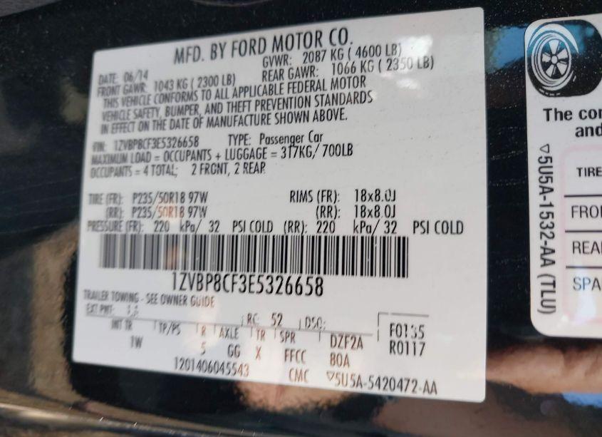 Photo 9 of 2014 Ford Mustang GT (VIN 1ZVBP8CF3E5326658)