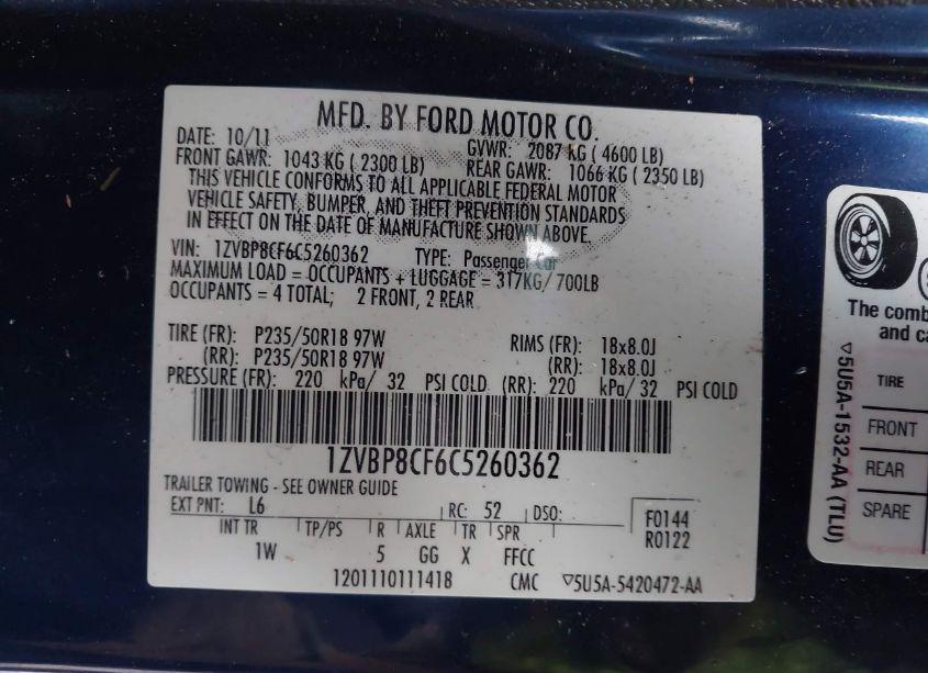 Photo 9 of 2012 Ford Mustang GT (VIN 1ZVBP8CF6C5260362)