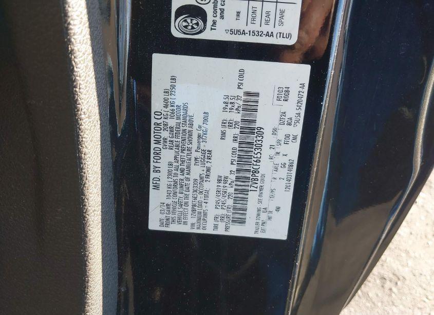 Photo 9 of 2014 Ford Mustang GT PREMIUM (VIN 1ZVBP8CF6E5303309)