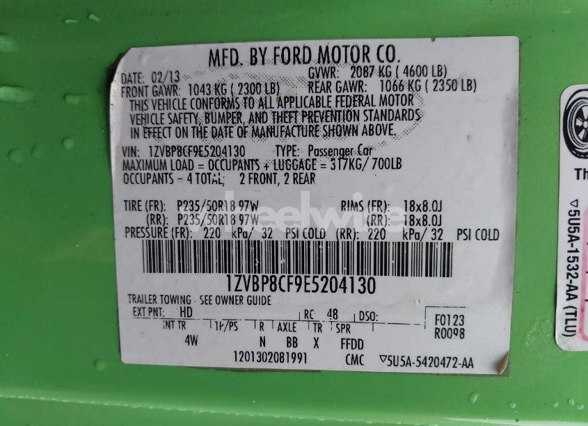 Photo 9 of 2014 Ford Mustang GT PREMIUM (VIN 1ZVBP8CF9E5204130)