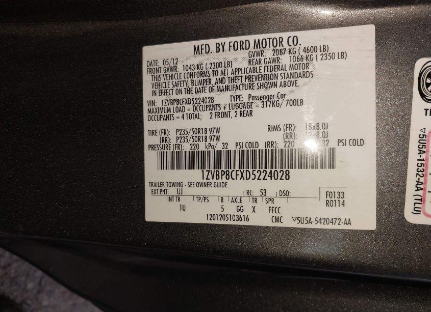 Photo 9 of 2013 Ford Mustang GT (VIN 1ZVBP8CFXD5224028)