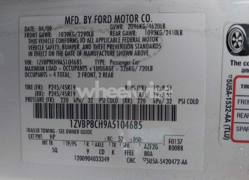 Photo 9 of 2010 Ford Mustang GT/GT PREMIUM (VIN 1ZVBP8CH9A5104685)