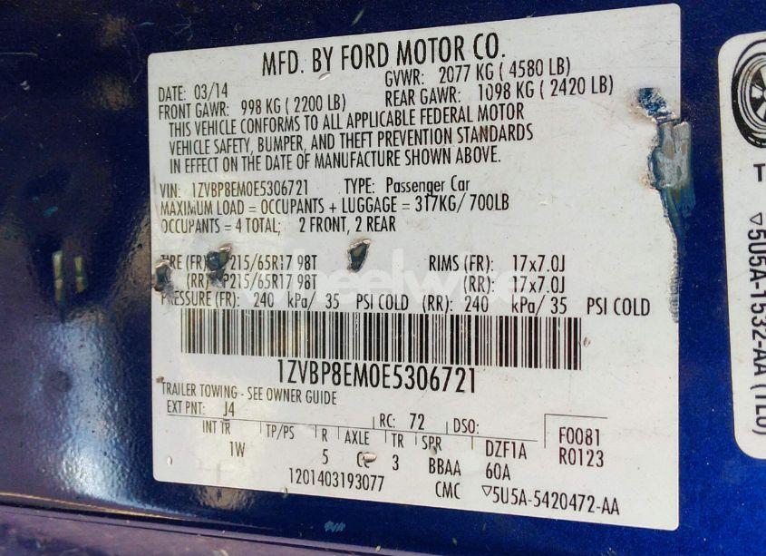 Photo 9 of 2014 Ford Mustang V6 (VIN 1ZVBP8EM0E5306721)