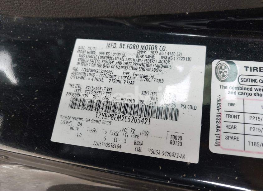 Photo 9 of 2012 Ford Mustang V6 (VIN 1ZVBP8EM2C5205421)