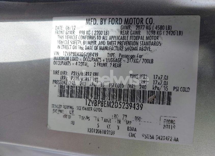 Photo 9 of 2013 Ford Mustang V6 (VIN 1ZVBP8EM2D5239439)