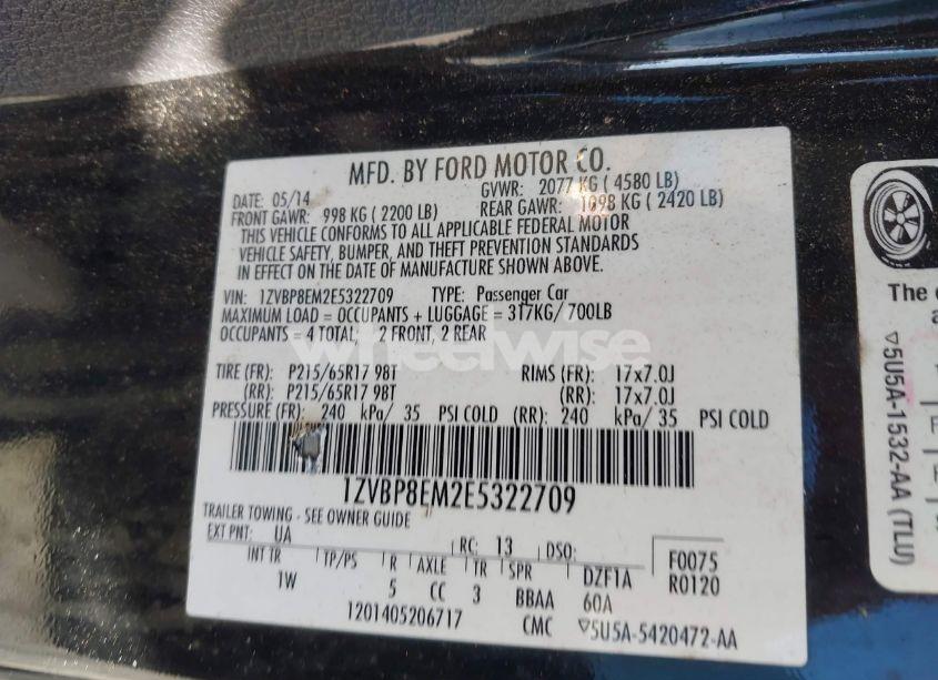 Photo 9 of 2014 Ford Mustang V6 (VIN 1ZVBP8EM2E5322709)