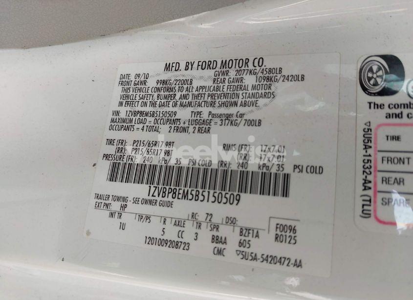 Photo 9 of 2011 Ford Mustang V6 (VIN 1ZVBP8EM5B5150509)