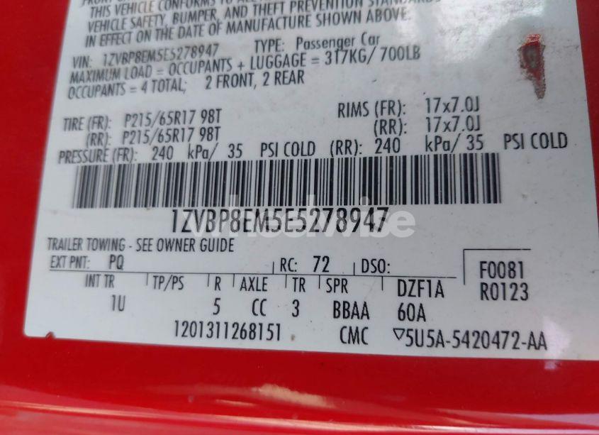 Photo 9 of 2014 Ford Mustang V6 (VIN 1ZVBP8EM5E5278947)