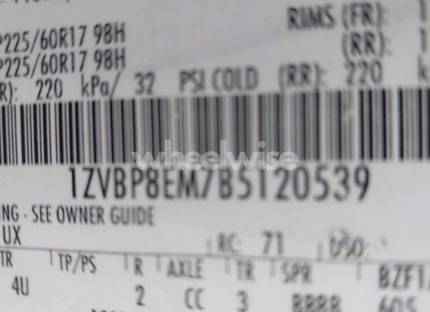 Photo 9 of 2011 Ford Mustang V6 PREMIUM (VIN 1ZVBP8EM7B5120539)