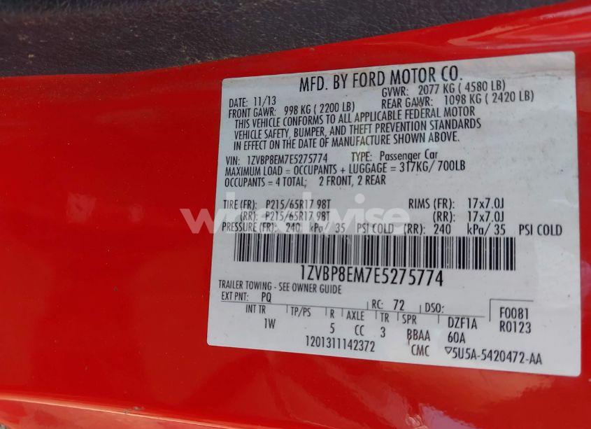 Photo 9 of 2014 Ford Mustang V6 (VIN 1ZVBP8EM7E5275774)