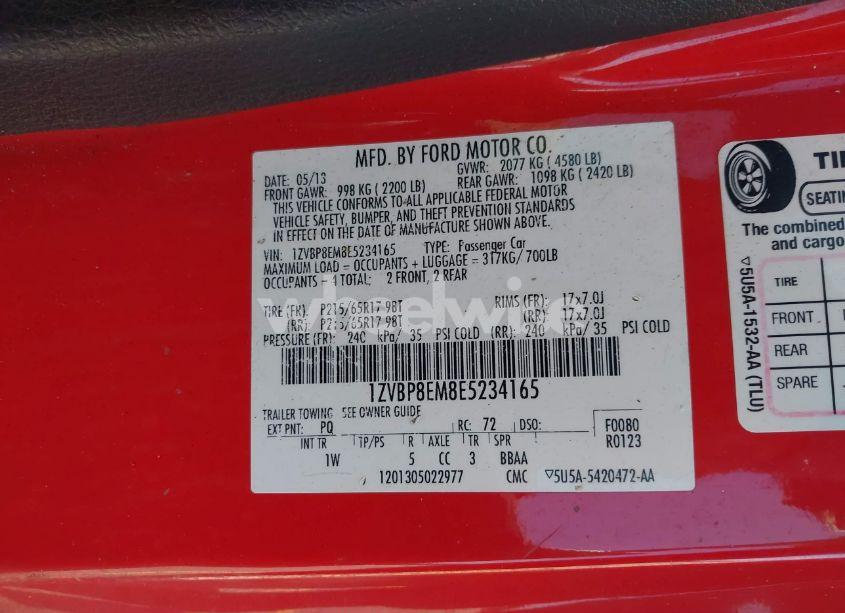 Photo 9 of 2014 Ford Mustang V6 (VIN 1ZVBP8EM8E5234165)