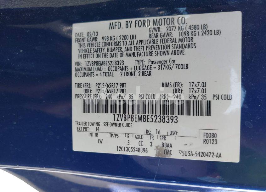 Photo 9 of 2014 Ford Mustang V6 (VIN 1ZVBP8EM8E5238393)