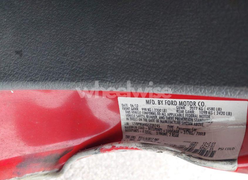 Photo 9 of 2013 Ford Mustang V6 PREMIUM (VIN 1ZVBP8EM9D5239745)