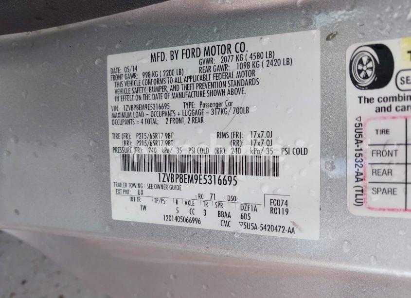 Photo 9 of 2014 Ford Mustang V6 (VIN 1ZVBP8EM9E5316695)